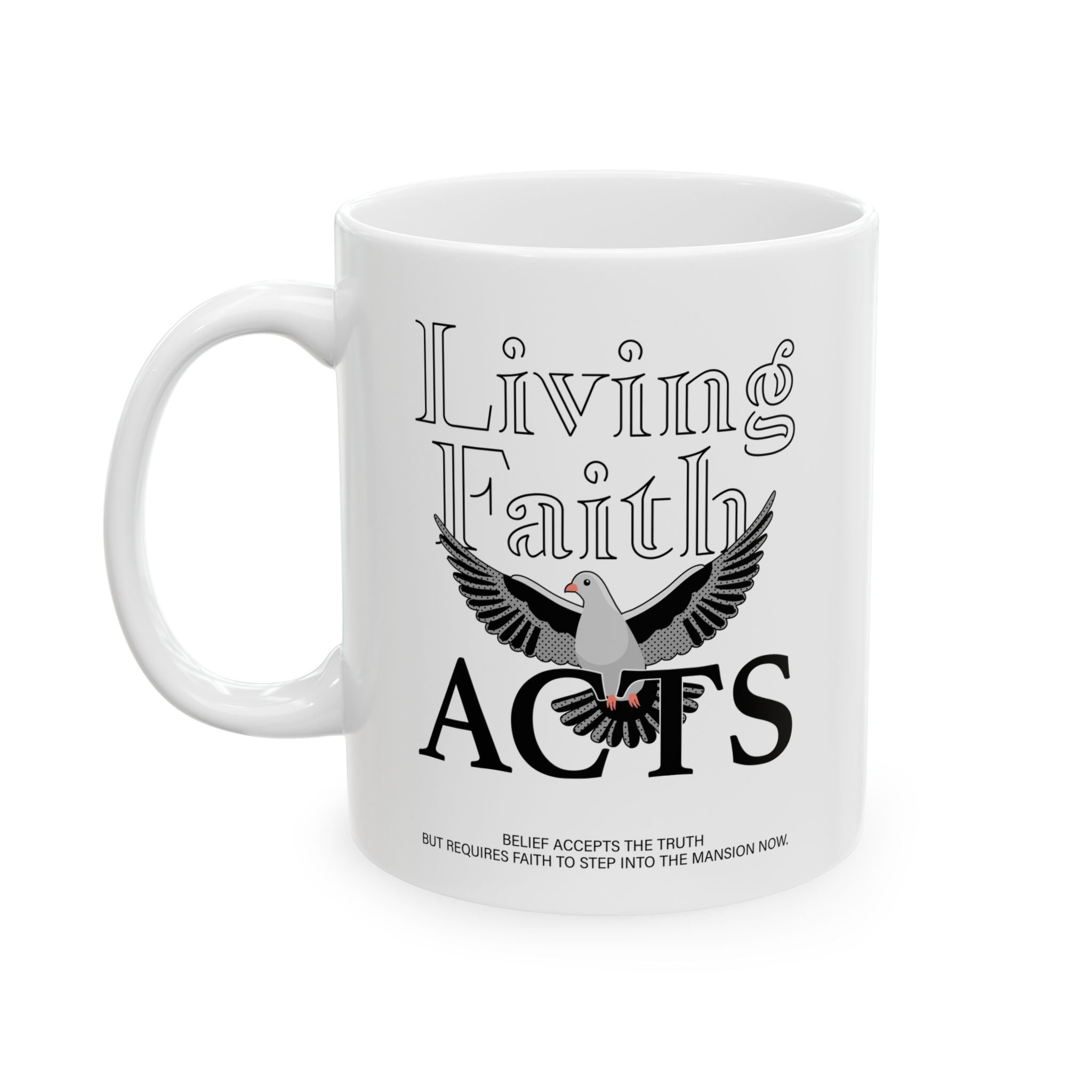 LIVING FAITH Ceramic Mug, (11oz, 15oz) - TBM