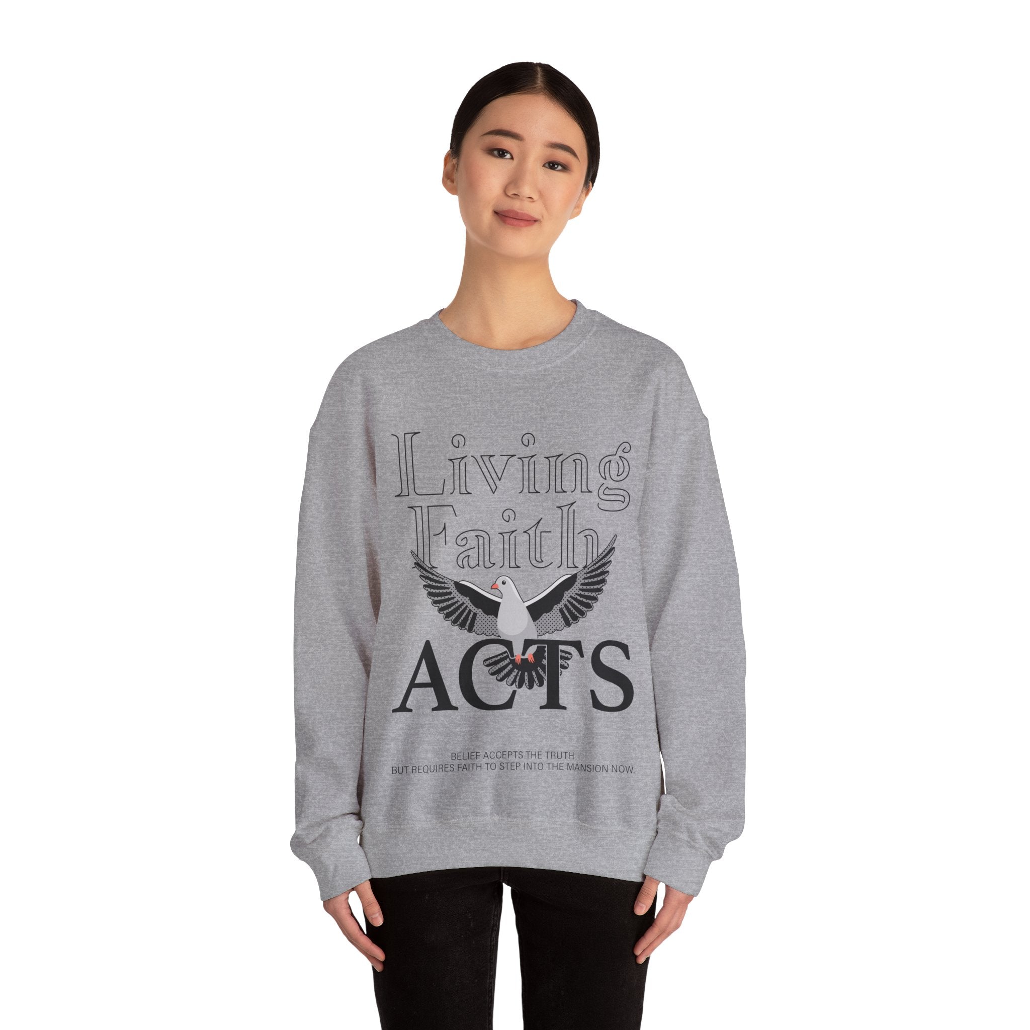 Living faith Unisex Heavy Blend™ Crewneck Sweatshirt - TBM