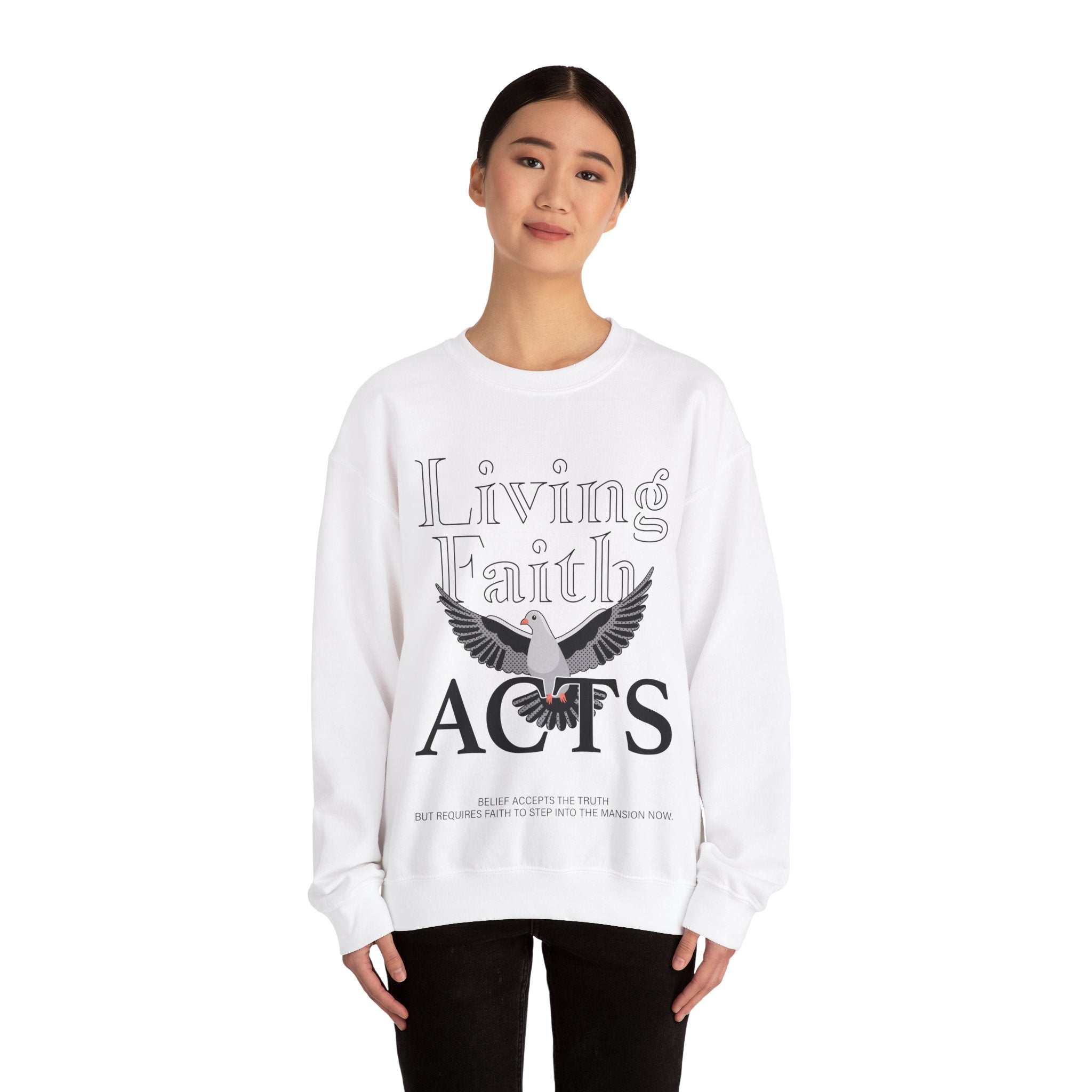 Living faith Unisex Heavy Blend™ Crewneck Sweatshirt - TBM