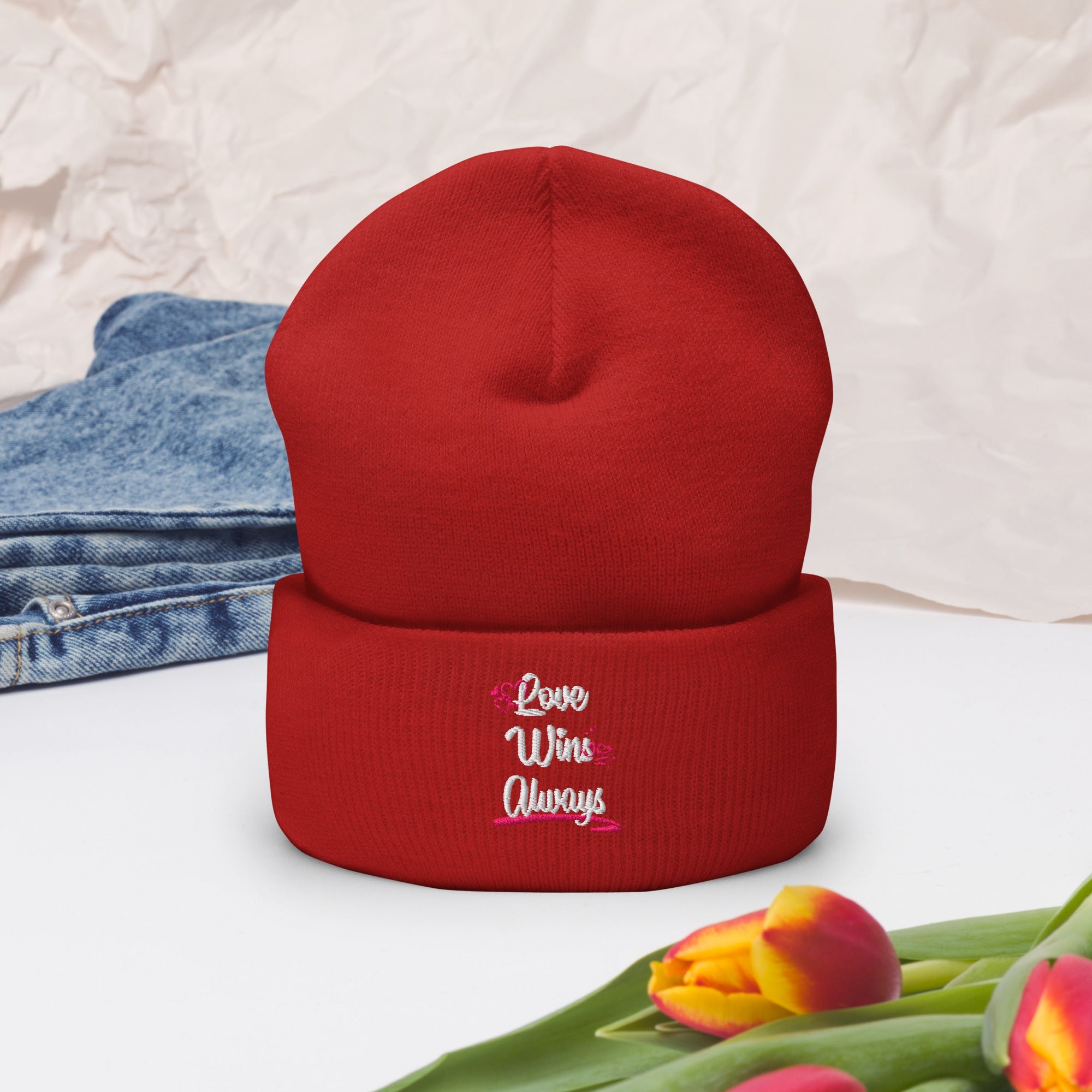 Love Win Always Cuffed Beanie - TBM