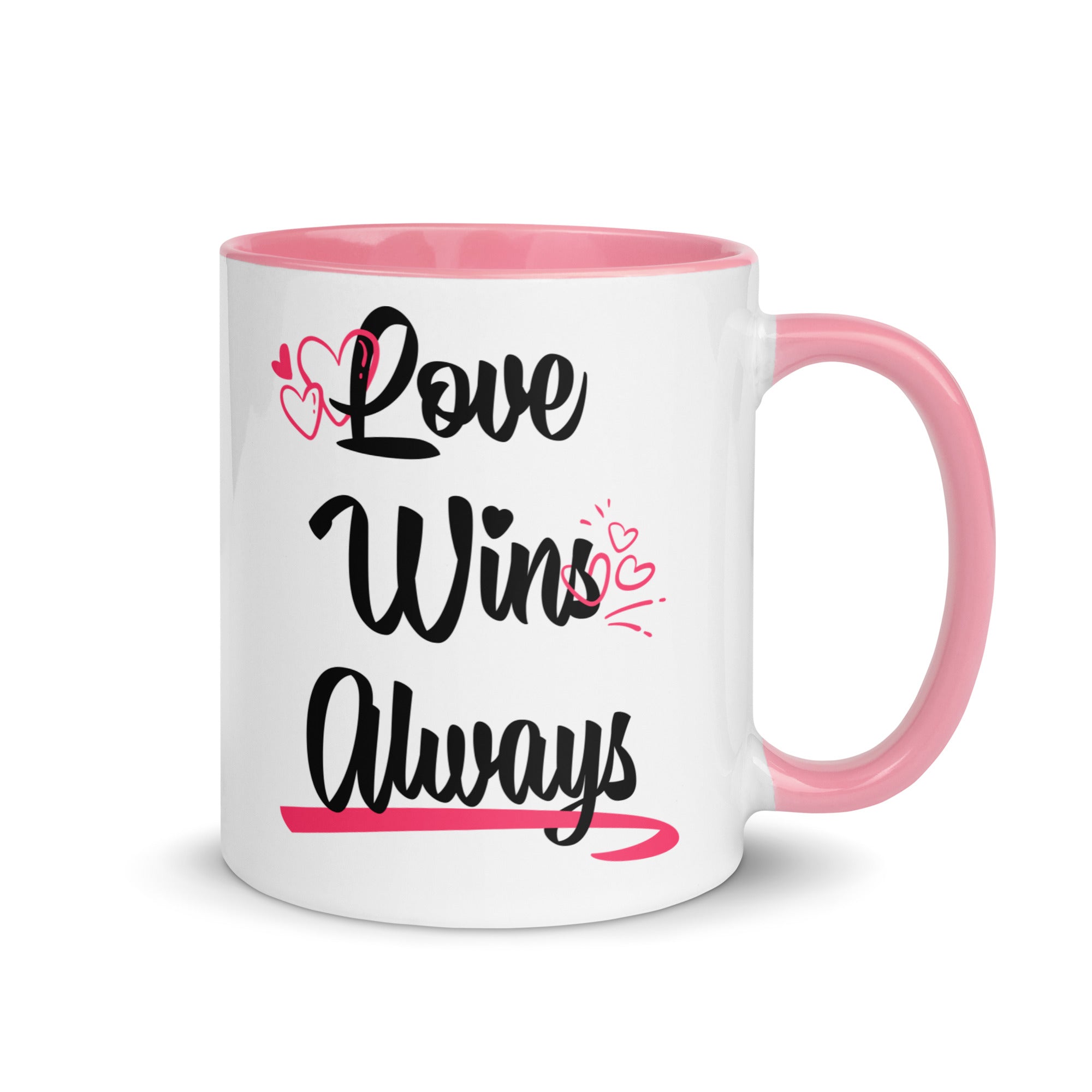 LOVE WIN ALWAYS Mug with Color Inside - TBM