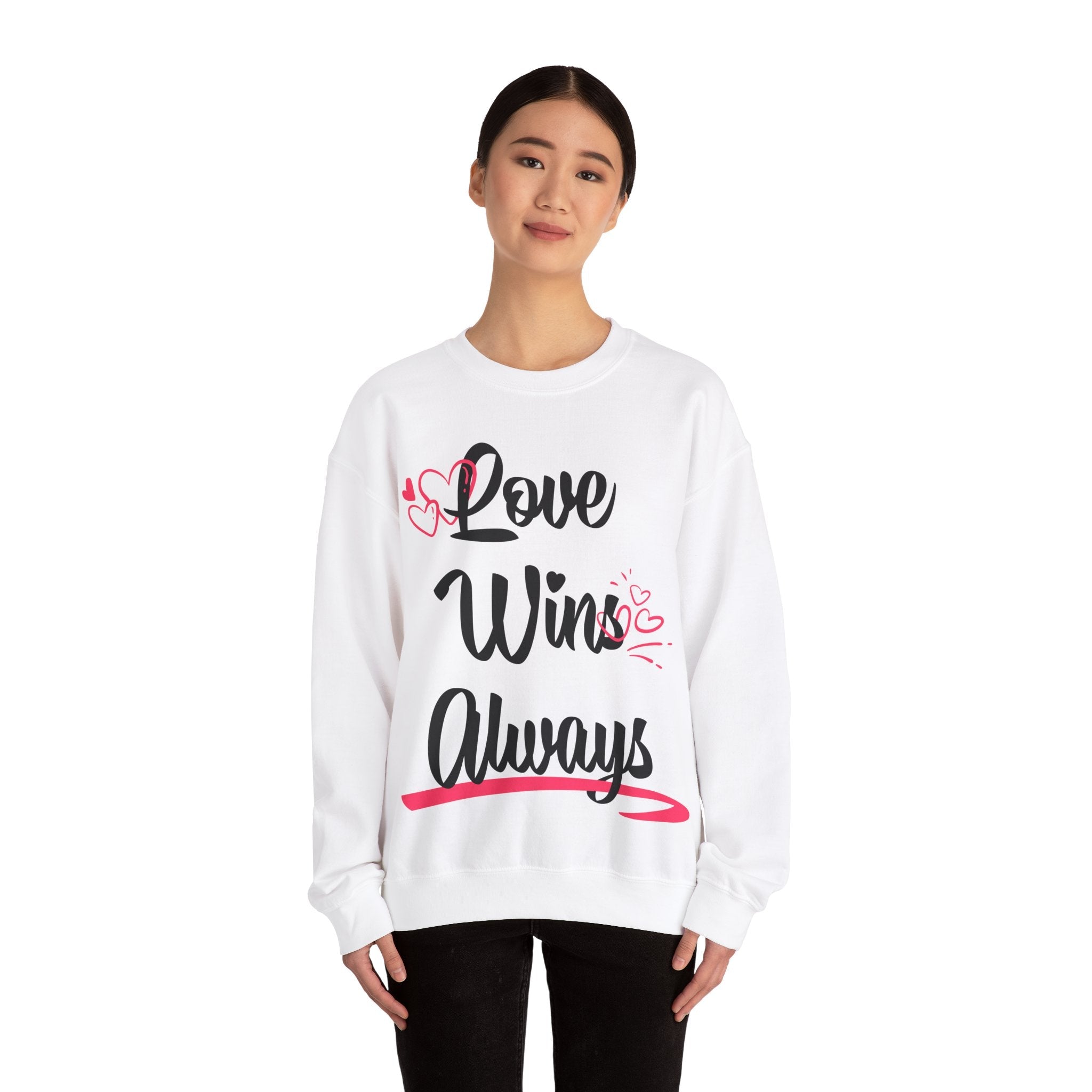 Love Win Always Unisex Heavy Blend™ Crewneck Sweatshirt - TBM