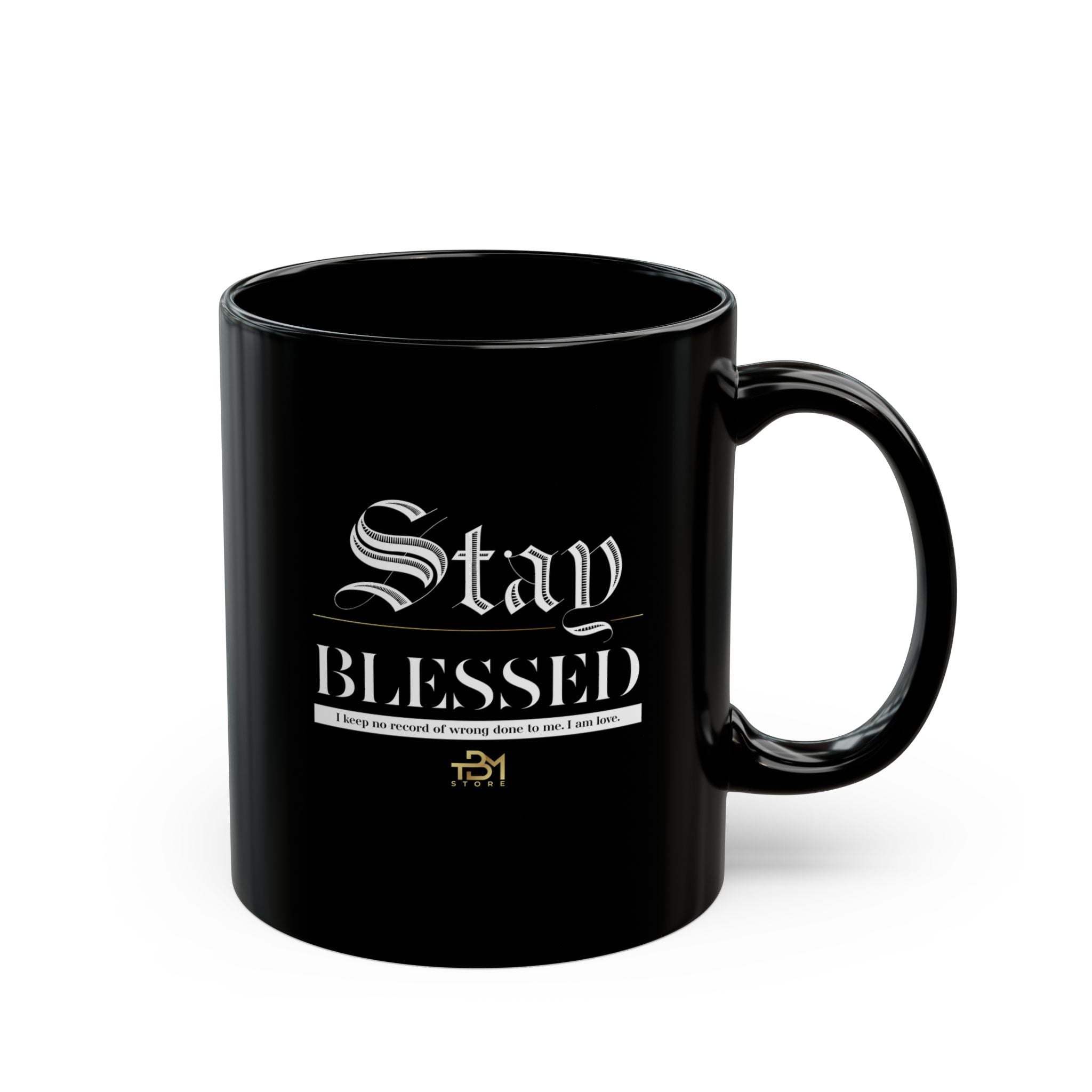 Mug - STAY BLESSED Black Coffee Cup - TBM