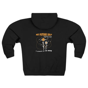 My Future Self Zip Hoodie — Inspirational Astronaut Graphic Zip - Up - TBM