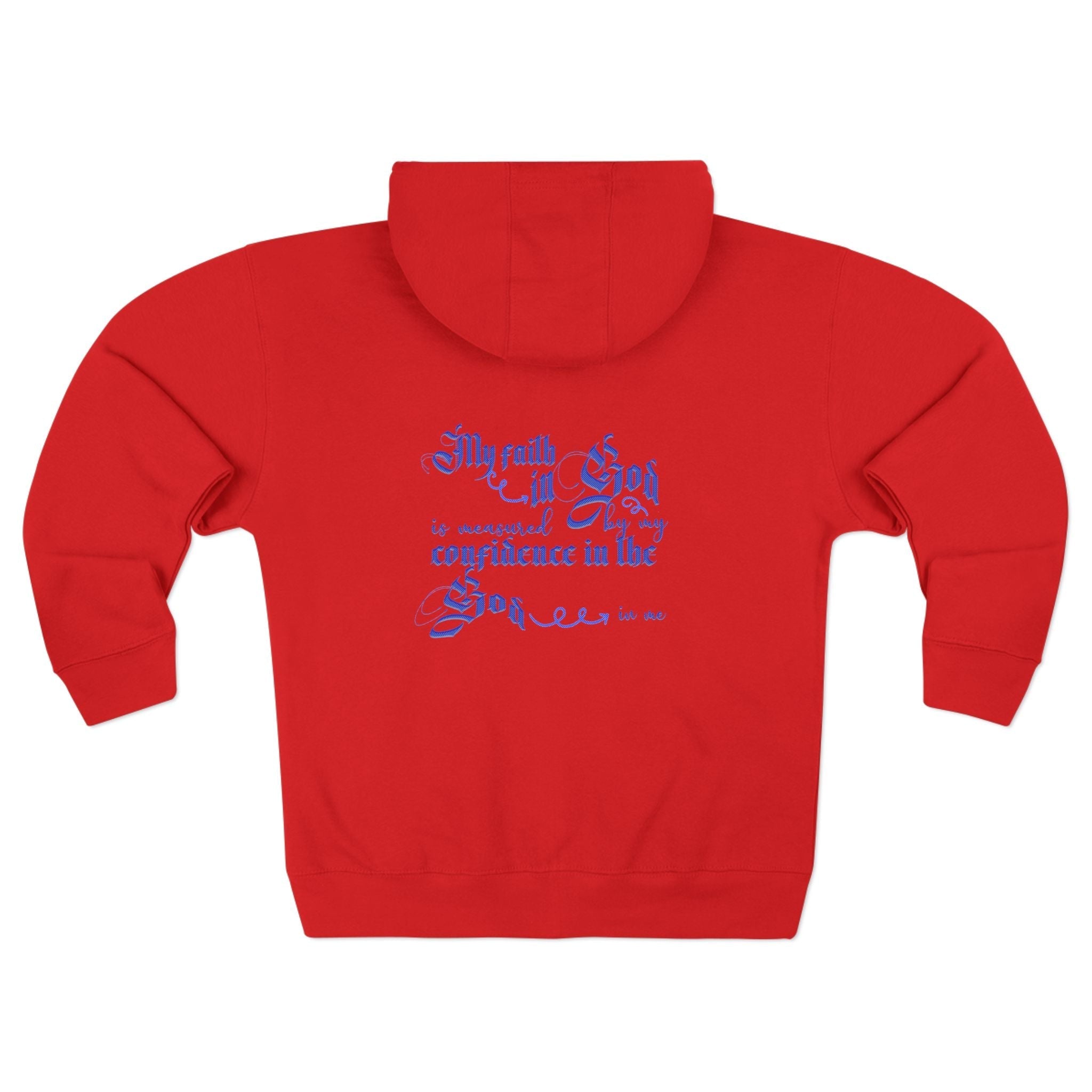 Religious Zip Hoodie – “My Faith in God” Script Back Design - TBM