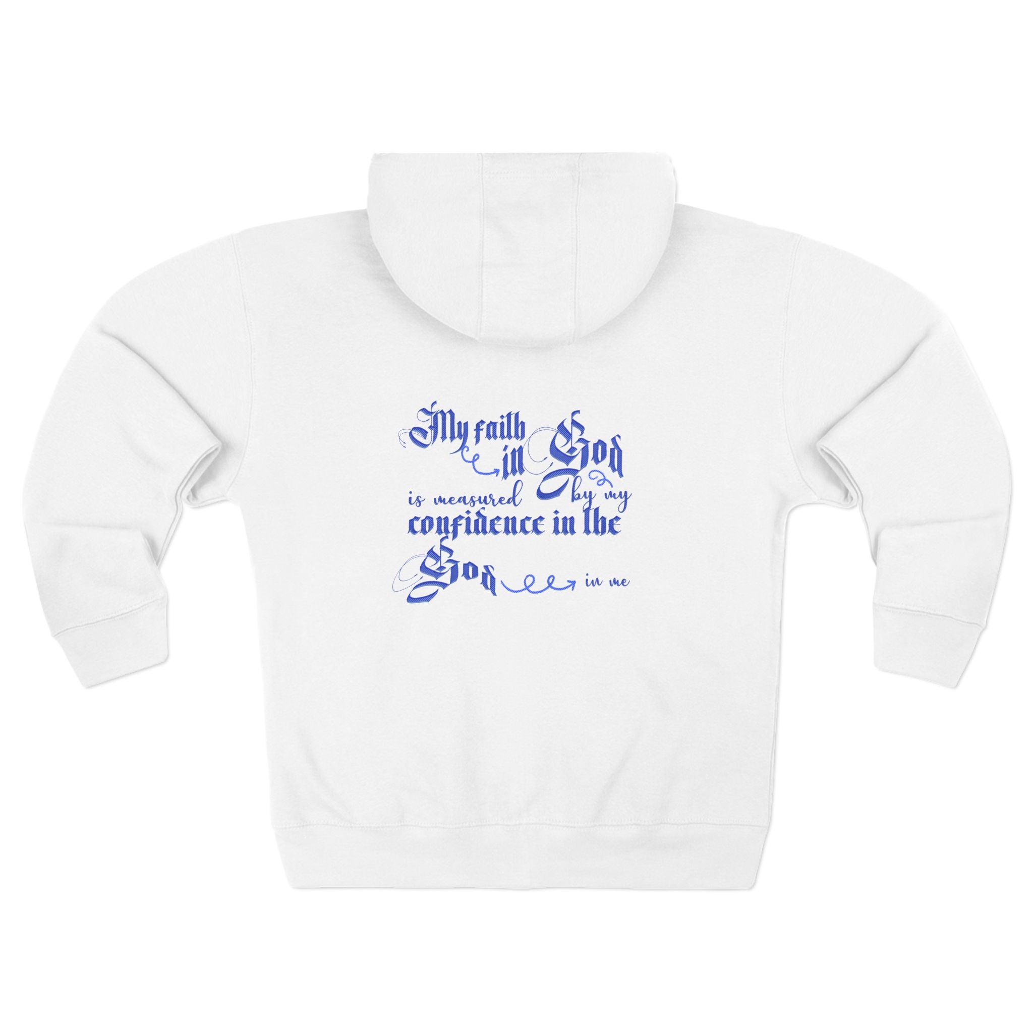 Religious Zip Hoodie – “My Faith in God” Script Back Design - TBM