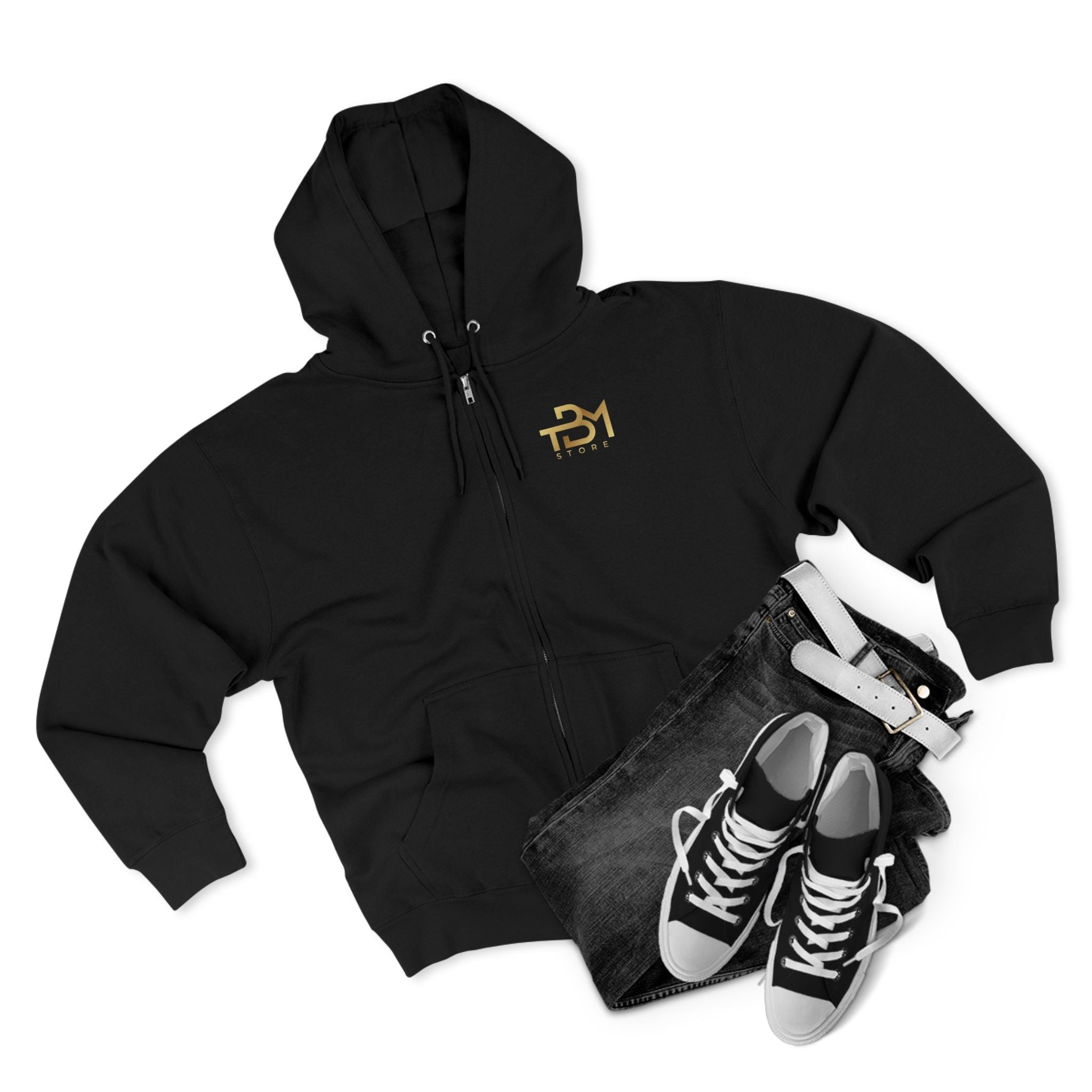 Truly Blessed Zip Hoodie — ‘I Am Truly Blessed’ Gold Graphic Zip - Up - TBM