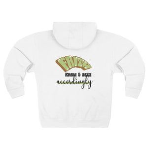 Zip Hoodie — "Faithfully Know & Act Accordingly" Retro Faith Graphic - TBM