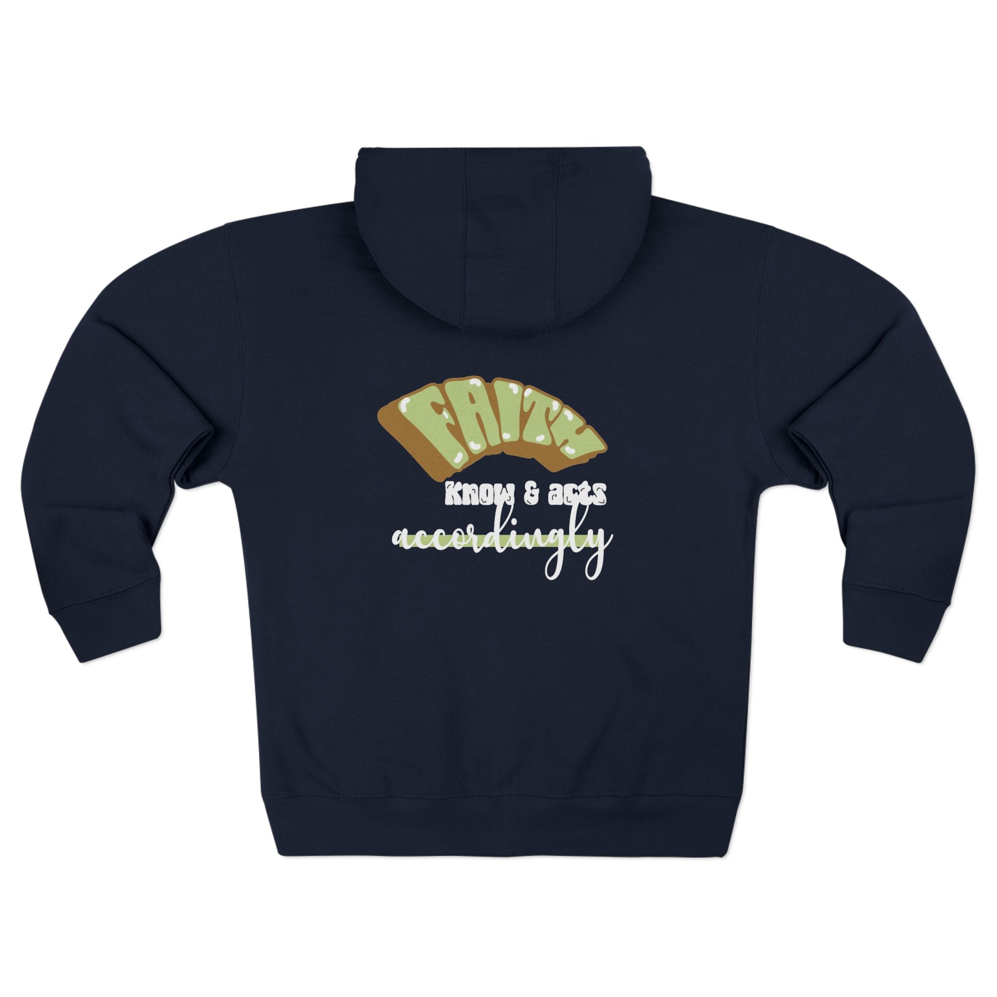 Zip Hoodie — 'Feminist and Proud' Retro Pie Graphic Zip Hoodie - TBM