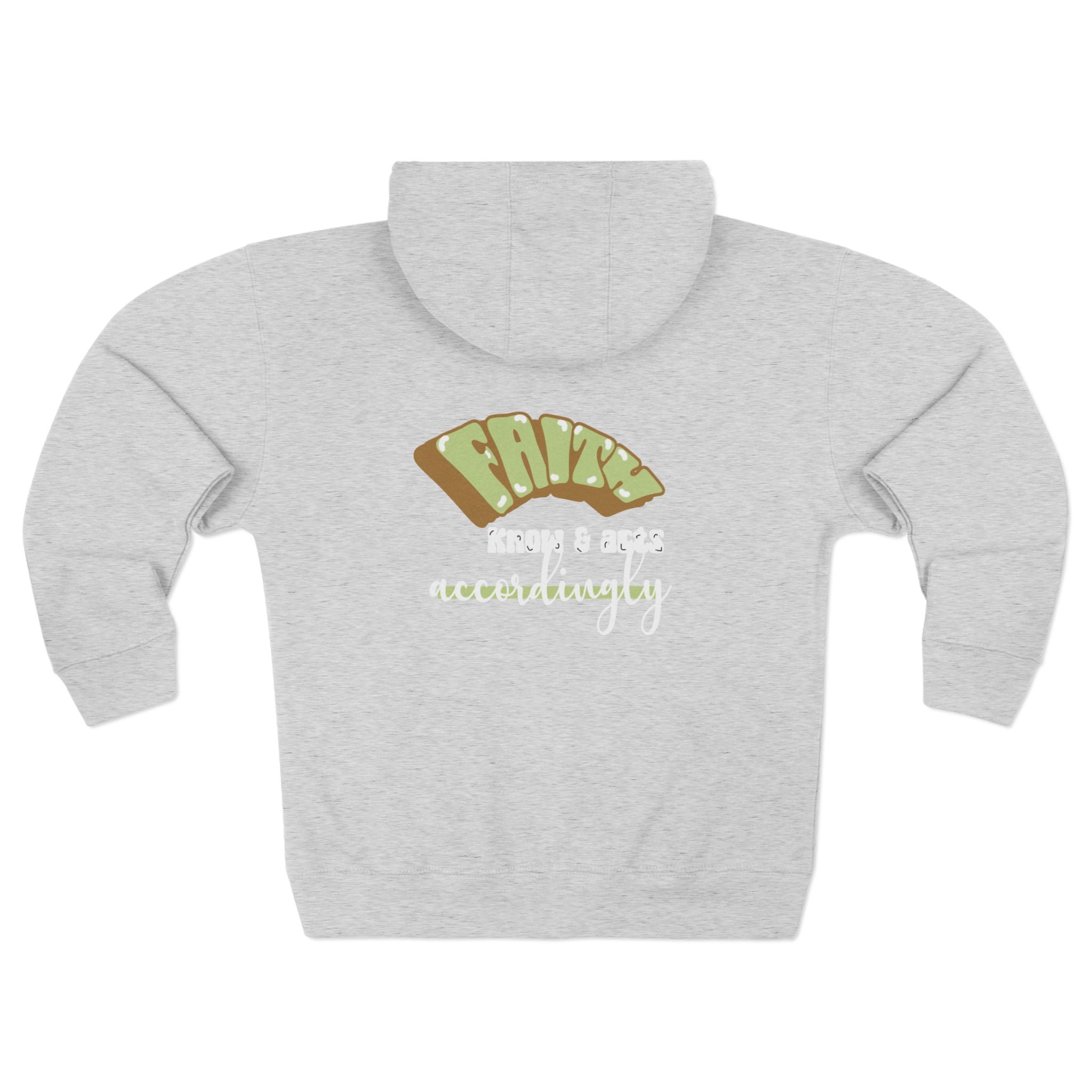 Zip Hoodie — 'Feminist and Proud' Retro Pie Graphic Zip Hoodie - TBM