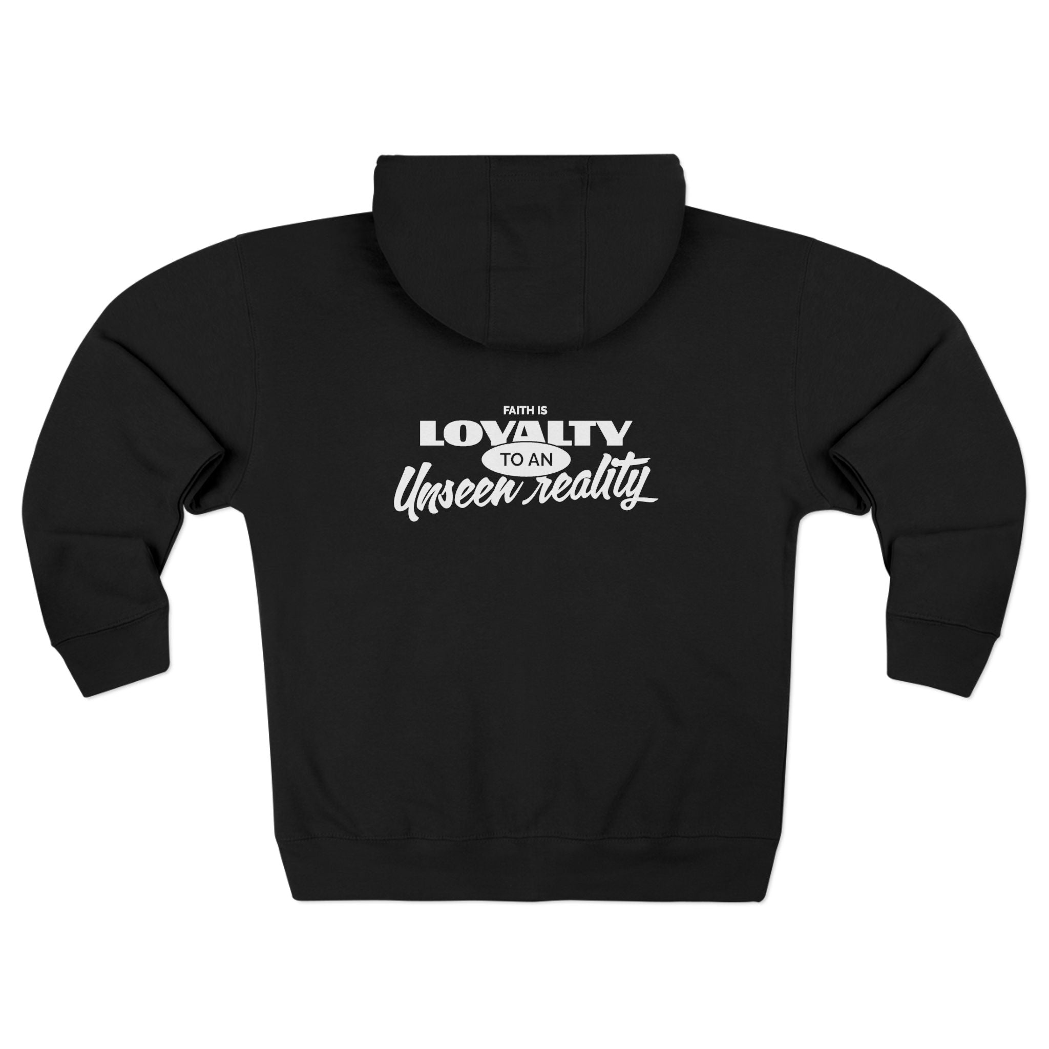 Zip Hoodie — 'Loyalty Over Reality' Minimal Logo Zip - Up - TBM